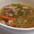 YUKIKOblue's cooksnap of when they made 隠し味あり♡美味しいレタス豚汁！.