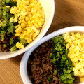 hitomintsu's cooksnap of when they made 合挽き肉とフワフワ卵きぬさやのそぼろ丼♪.
