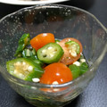 ☆GSSQHY☆'s cooksnap of when they made オクラ トマト和え☆簡単まぜるだけ☆.