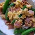 ぴかぽちゃる's cooksnap of when they made *ベーコン・卵・スナックエンドウ炒め*.