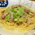 クック7RK4JC☆'s cooksnap of when they made キャベツとベーコンのクリームパスタ.