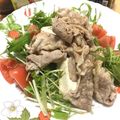 フジぽん's cooksnap of when they made 【簡単サラダ】豆腐と水菜の豚しゃぶサラダ.