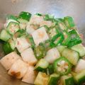 ☆あらんちゃ☆'s cooksnap of when they made おくらと長芋の梅で和え物☆お酒のあてに♪.