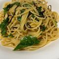 clover♡3's cooksnap of when they made セロリの葉と塩昆布のパスタ.