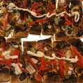 花花里's cooksnap of when they made 簡単おつまみ✾油揚げでチーズお好み焼き風.