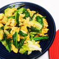うさよ☆'s cooksnap of when they made 簡単！チンゲン菜と卵の中華炒め♥.