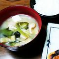 もん★もん's cooksnap of when they made 小松菜、豆腐、お揚げの味噌汁.