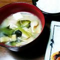 もん★もん's cooksnap of when they made かんたん味噌汁（小松菜、絹ごし豆腐）.