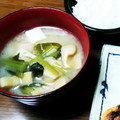 もん★もん's cooksnap of when they made 小松菜と松山あげのほっこりお味噌汁♪.