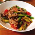 ペン（・Θ・）ギン's cooksnap of when they made 牛肉とアスパラのオイスター炒め♪.