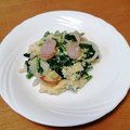 ＊ゆめの＊'s cooksnap of when they made ほうれん草とソーセージの玉子炒め。.