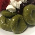にこにこたまこ's cooksnap of when they made ✿抹茶白玉の練乳がけ✿.