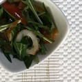 ma___111's cooksnap of when they made 水菜とトマトとちくわの塩昆布サラダ.