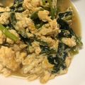 旦那様はスリランカ人's cooksnap of when they made 小松菜の煮浸し卵とじ.