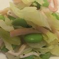 丘のタヌキちゃん's cooksnap of when they made 【病院】枝豆ときゃべつサラダ【給食】.
