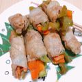 クックIALXN0☆'s cooksnap of when they made にんじんとピーマンの甘辛豚肉巻き☆.