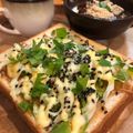 中村ベーカリー's cooksnap of when they made 刻みピーマン・玉葱となめたけの和トースト.