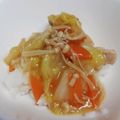 kpqpf6's cooksnap of when they made 白菜、豚肉、えのきのあんかけ丼.