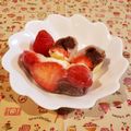 Richland☆Y's cooksnap of when they made 春巻きの皮で絶品スイーツ！？苺春巻き♡.