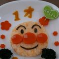 かしたま's cooksnap of when they made 一歳の誕生日 離乳食アンパンマンプレート.