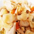 ゆあんど's cooksnap of when they made 簡単野菜炒め。鶏むね肉、玉ねぎ、キャベツ.