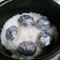 4double5's cooksnap of when they made ♡離乳食♡根菜類は炊飯器におまかせ♪.