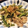 ここっこ★'s cooksnap of when they made 鰹節風味♪小松菜、豚肉のオイスター卵炒め.