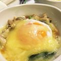 YUKIKI☆'s cooksnap of when they made ☆きのこの温玉チーズ焼き☆.