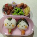 ☆レモンママ☆'s cooksnap of when they made ひな祭りキャラ弁☆簡単なお内裏様とお雛様.