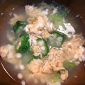 ♡♡（＾Ｏ＾）♡♡'s cooksnap of when they made 冷凍オクラと卵のスープ.