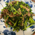 くまの子ども's cooksnap of when they made 大根の葉のさっと炒め　覚書.