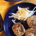 uka0430's cooksnap of when they made ネギ・コチュジャン【ザーサイつくねバーグ.
