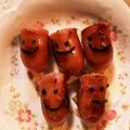 Noa1112's cooksnap of when they made キャラ弁に❤ちくわとウインナーのどんぐり.