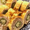 ＊mahchan＊'s cooksnap of when they made 豚ひき肉とオクラの油揚げロール.