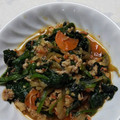 ☆yuuyu☆'s cooksnap of when they made ほうれん草と挽き肉のピリ辛炒め♥.