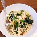 麻's cooksnap of when they made ほうれん草と鶏ササミのパスタ.