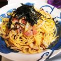 すてら605's cooksnap of when they made 長ネギとベーコンでバター醤油スパゲティ.