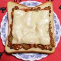 こげ岡's cooksnap of when they made キムチ・納豆・チーズのピザ風トースト！.
