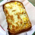 horseland's cooksnap of when they made 休日の朝ごはん♪卵チーズトースト♪.