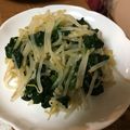 ☆あおはるママ☆'s cooksnap of when they made 簡単♪もやしとほうれん草のお浸し☆.