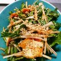 ◯usa◯'s cooksnap of when they made キムチ入り♪春菊と長ねぎのサラダ☆.