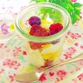 hikarin♪'s cooksnap of when they made ヨーグルト♡カステラでフルーツパフェ風.