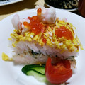 コハヒナ's cooksnap of when they made そぼろのちらし寿司ケーキ.