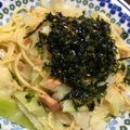 yuu−♡'s cooksnap of when they made 春キャベツと鮭フレークの超簡単パスタ.