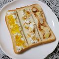 SUNMOONMOM's cooksnap of when they made カッテージチーズとはちみつのトースト.