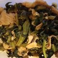 mikyuzo's cooksnap of when they made 大根葉と豚バラの炒めもの.