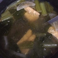 アピナス's cooksnap of when they made 厚揚げと小松菜のお味噌汁.