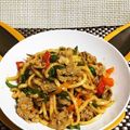 ◆どらしま◆'s cooksnap of when they made 豚とピーマンの焼うどん.