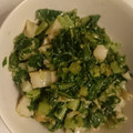 mikyuzo's cooksnap of when they made 大根葉とちくわのゴマ炒め。.