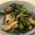 Remtan's cooksnap of when they made 菜の花ときのこのにんにくバルサミコ炒め.